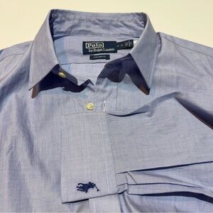 Polo Ralph Lauren Custom Fit Shirt 16 Blue Button Up Long Sleeve NEW With Tags